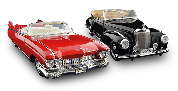 Autos de Lujo Cadillac y Mercedes-Benz 1:18